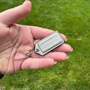 Coach Metallic Silver Hangtag